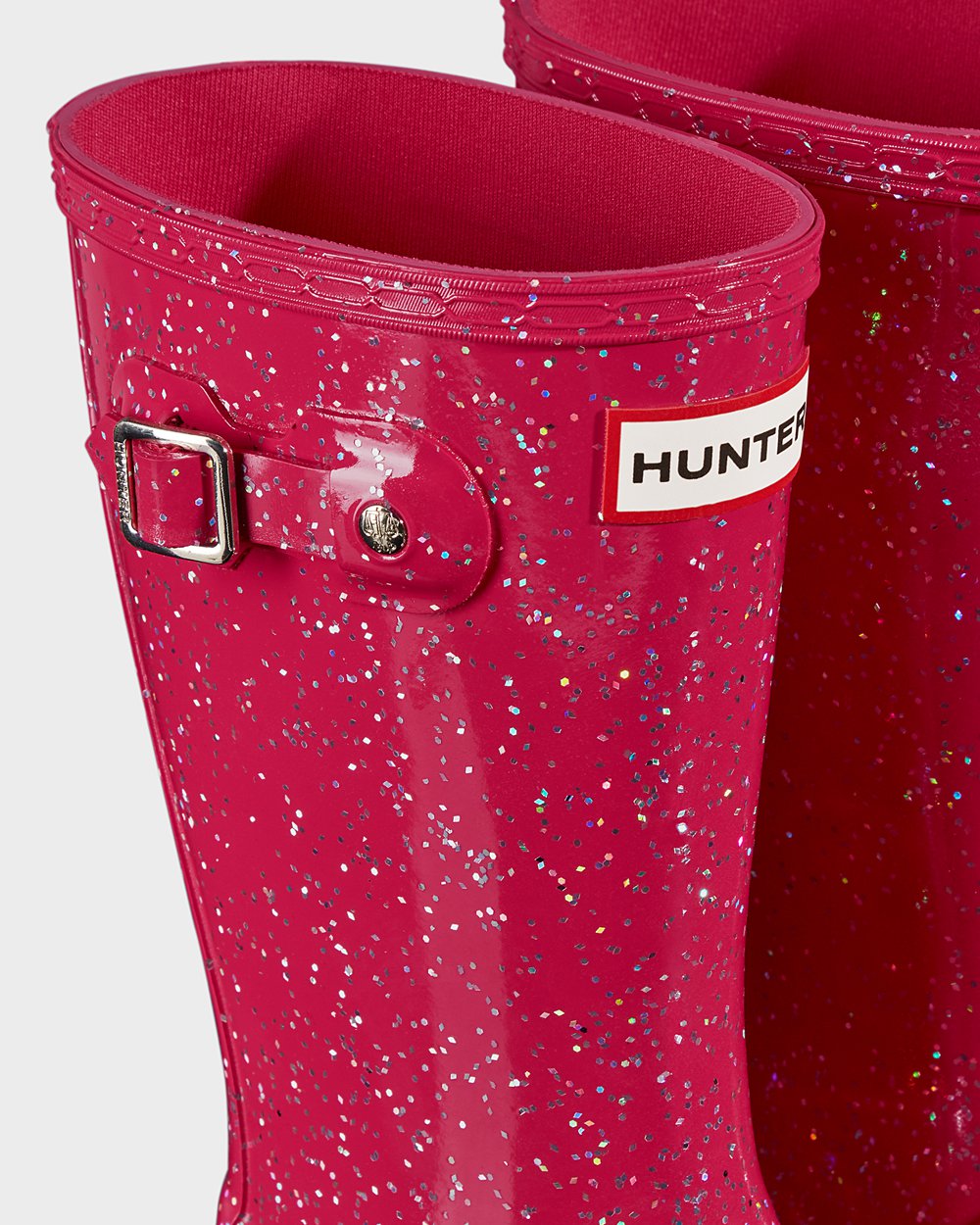 Kids Hunter Rain Boots Pink - Original Big Giant Glitter - 6124853-PE